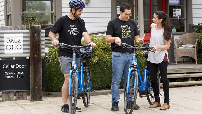 E-bikes are a great way to explore the King Valley wineries.