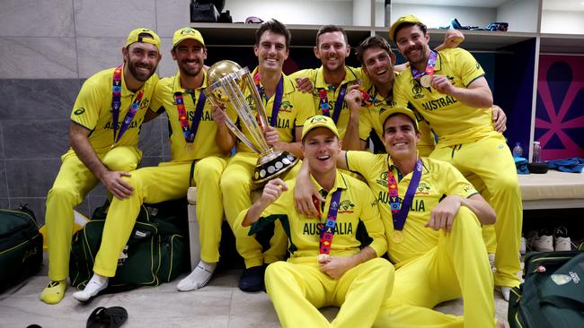 Australia celebrating the win. Photo by Robert Cianflone/Getty Images