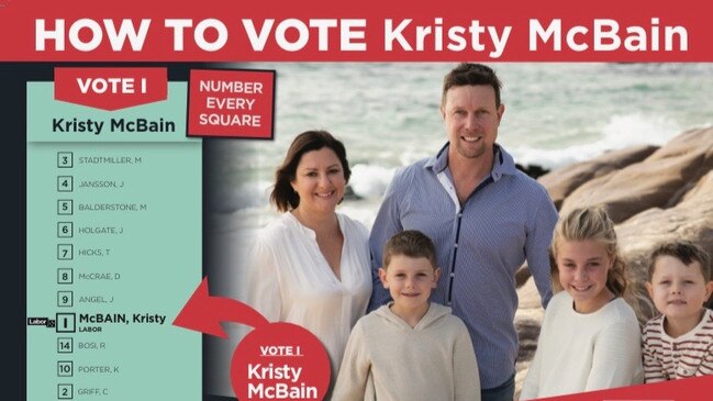 Labor’s how-to-vote card for the Eden-Monaro by-election.
