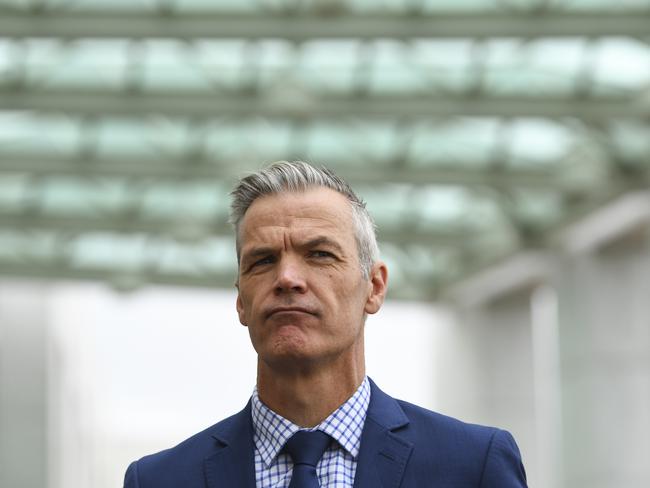 National Farmers' Federation CEO Tony Mahar speaks during a press conference at Parliament House in Canberra, Monday, August 6, 2018. The National Farmers' Federation and Agribusiness Australia today announced a new collaboration. More measures to help drought-stricken farmers are expected to be announced in the coming weeks after a $190 million federal government investment. (AAP Image/Lukas Coch) NO ARCHIVING