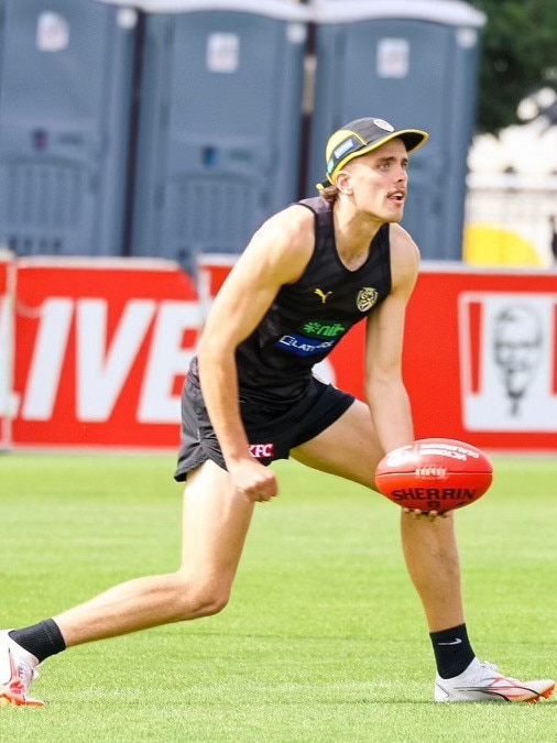 Tom McCarthy during Richmond pre-season. Picture: Richmond FC.