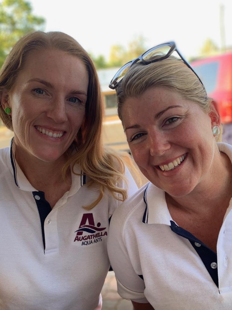 Augathella Aqua Ants Swimming Club president Rachelle Cameron and assistant treasurer Natalie Henry.