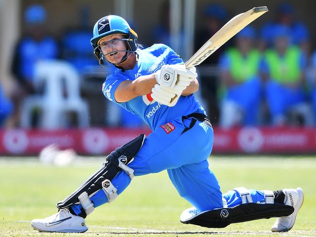 Strikers top-order batter Bridget Patterson hit her 1000th WBBL career run against Melbourne Stars on Saturday. Picture: Mark Brake/Getty Images