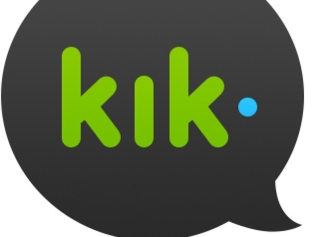 Kik Messenger has a reputation as the app of choice for predators. Picture: Supplied