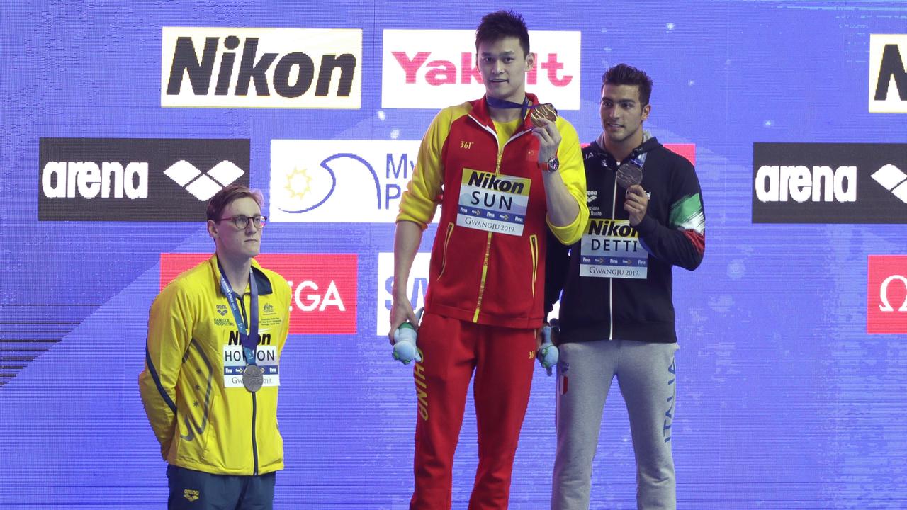 Mack Horton famously took a stand against Sun Yang in 2019. (AP Photo/Mark Schiefelbein, File)