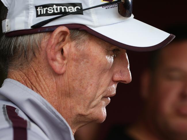 Coach Wayne Bennett. The Brisbane Broncos training at Red Hill. Pic Peter Wallis