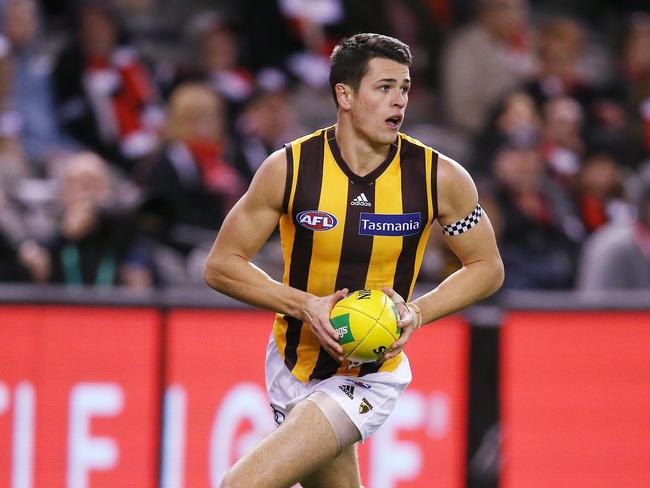 Port Adelaide have yet to decide on Hawthorn’s Ryan Burton. Picture: Michael Klein