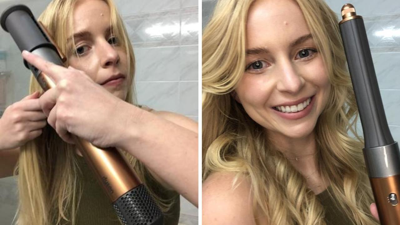 Our editor achieved incredible curls within 30 minutes, thanks to the Dyson Airwrap. Picture: news.com.au checkout/Hannah Paine.