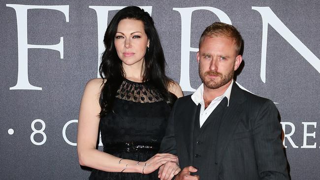 Prepon and husband Ben Foster. Picture: Getty