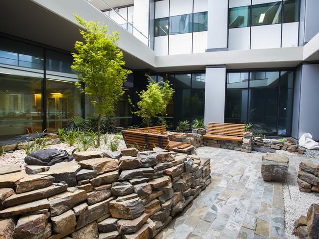 A nicely landscaped interior courtyard ... very therapeutic.