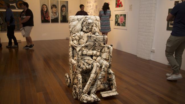 The HSC image exhibit at the Australian Catholic University McClade Art Gallery. Picture: Raymond Ohanesian