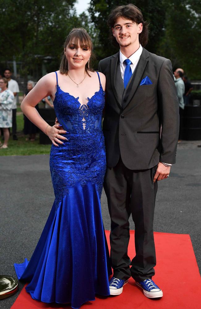 Hannah Greenwood and partner at Nambour State College School Formal. Picture: Patrick Woods.