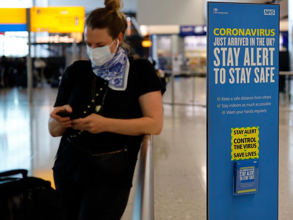 Travellers to the UK will have to self-isolate for 14-days upon arrival. Picture: Tolga Akmen / AFP.