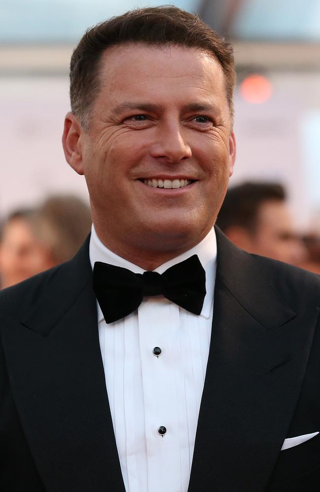 Karl Stefanovic made his return to the spotlight at the Logies last night. Picture: Getty Images