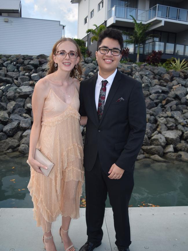 Olivia Adam and Aiden Payet at the Proserpine State High School formal. Picture: Elyse Wurm