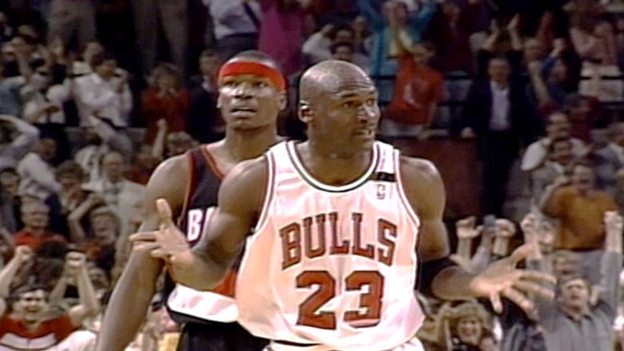 Michael Jordan's iconic shrug vs Blazers