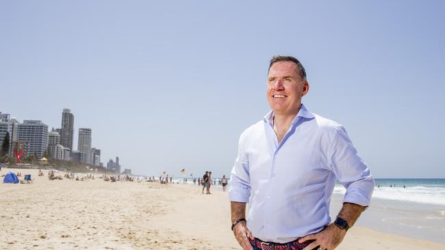 Accor CFO Simon McGrath at Surfers Paradise beach. Picture: Jerad Williams