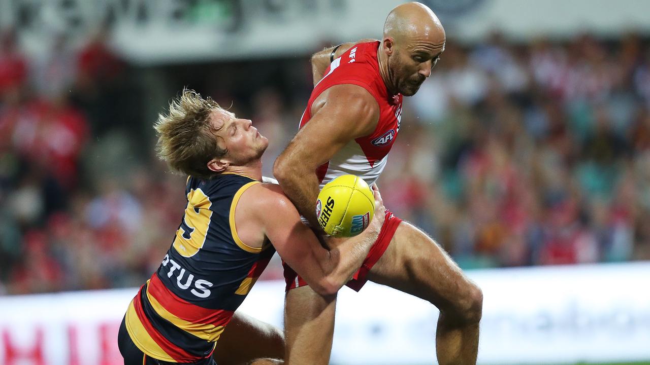 Where is the AFL’s holding the ball rule at? Picture: Phil Hillyard