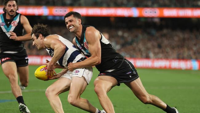 Ryan Burton could be in the mix to return from a calf injury. Picture: James Elsby/AFL Photos via Getty Images