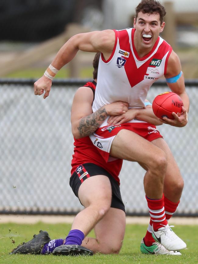 Ararat’s Tom Williamson was the standout country footballer in 2024. Picture Yuri Kouzmin