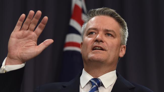 Finance Minister Mathias Cormann’s bleat of “too busy, too busy” just doesn’t cut it. Picture: AAP