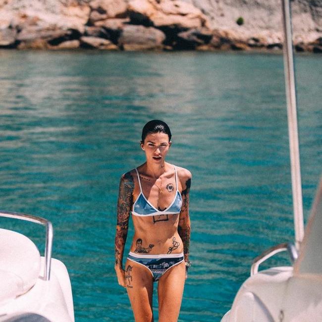 Ruby Rose shares a series of hot snaps while on holiday in Ibiza, 
