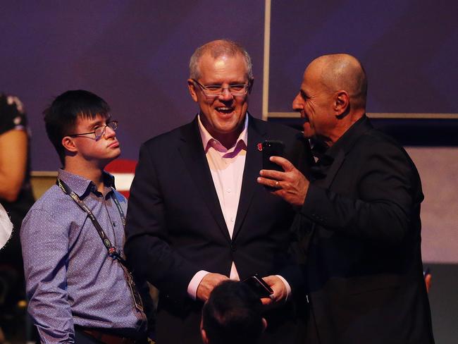 Closing Ceremony of the 2018 Invictus Games in Homebush, Sydney. Australian PM Scott Morrison pictured. Picture: Sam Ruttyn