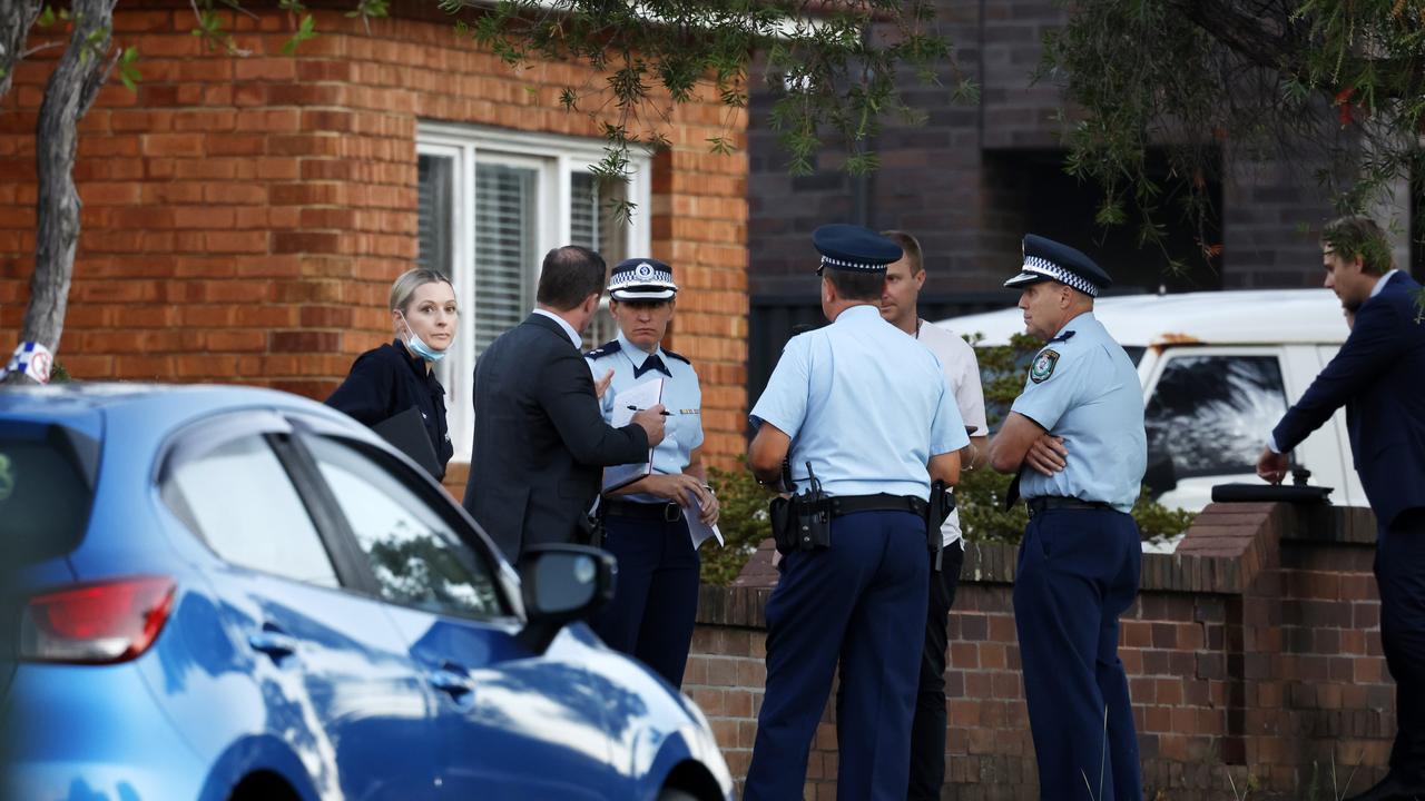 Police on the scene after a child was found dead in a car. Picture: NewsWire / Jonathan Ng