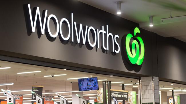 MELBOURNE AUSTRALIA - Newswire Photos FEBRUARY 21ST 2024 : Woolworths signage, as the Woolworths CEO resigns and Treasurer Jim Chalmers talks about the Wage Price Index and the Albanese Governments cost-of-living tax cuts. PICTURE : NCA Newswire / Nicki Connolly