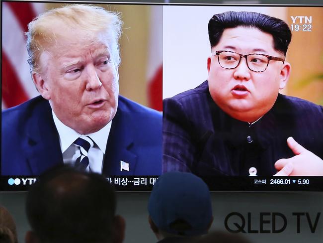US President Donald Trump, left, and North Korean leader Kim Jong-un. Picture: AP