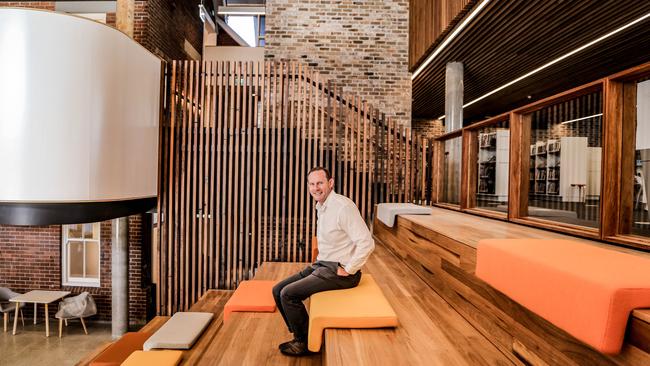 Inner West Mayor Darcy Byrne inside the new Marrickville Library, ahead of its opening on August 31.