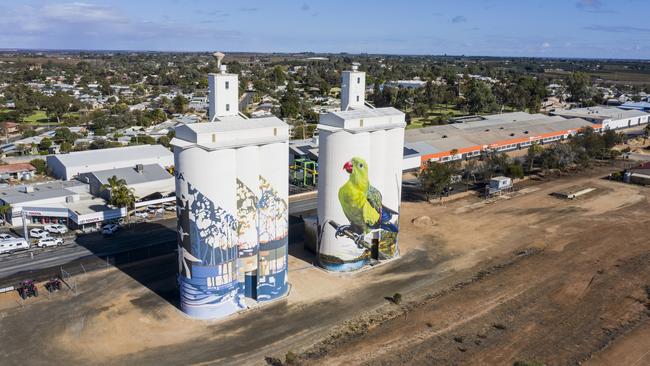 An aerial view of the silos. Picture: Simon Cross