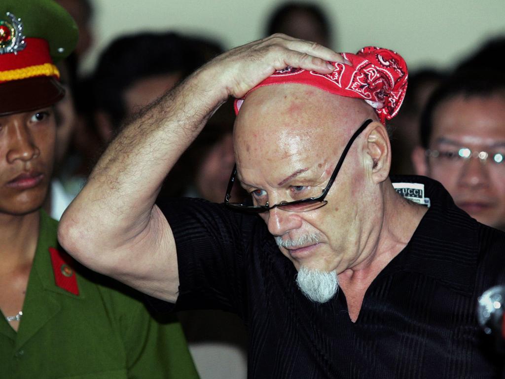 Gary Glitter during his 2006 trial on child abuse charges in Vietnam. Picture: AFP