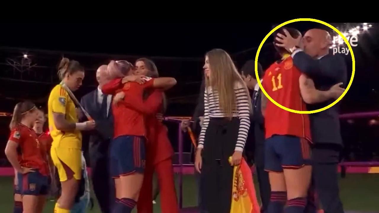 ‘Not OK’: Outrage over World Cup celebration kiss