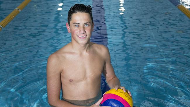 Alex began competing in water polo a year ago. Picture: Melvyn Knipe