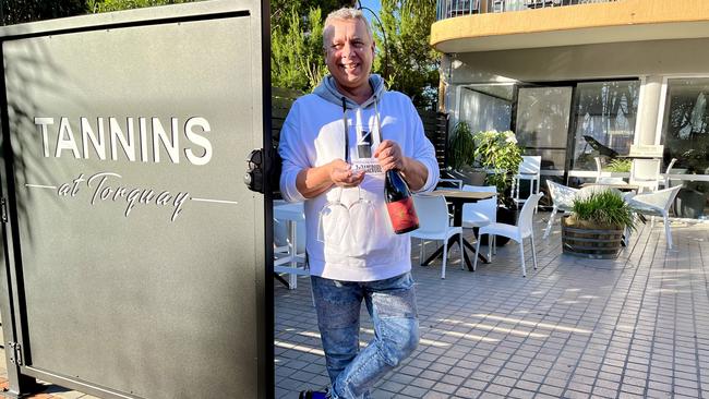 Owner David Crutchley outside Tannins At Torquay. Photo: Sam Peterson.