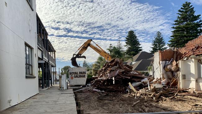 Demolition for the Seawall Apartments in April 2022. Source: Supplied