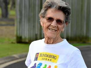 BREAKING BARRIERS: At 91, Mary Smith will be competing in her fifth Cane2Coral tomorrow. Picture: Mike Knott BUN020819RUN4