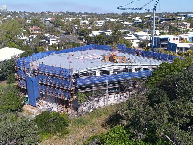 Mansion construction on Wilson Ave, Dicky Beach. Picture: Patrick Woods.