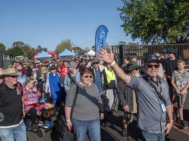 The gates are open at the 2024 Mildura Air Show and the punters are flocking in. Picture: Noel Fisher.