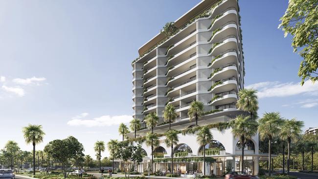 Artist impression of The Oxley and The Frederick towers planned for Nobby Beach.