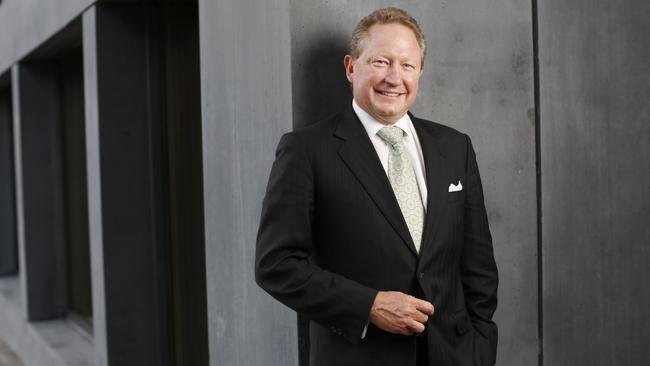 Fortescue chairman Andrew Forrest’s aim is to eliminate fossil fuels from the supply chain. Picture: Bloomberg