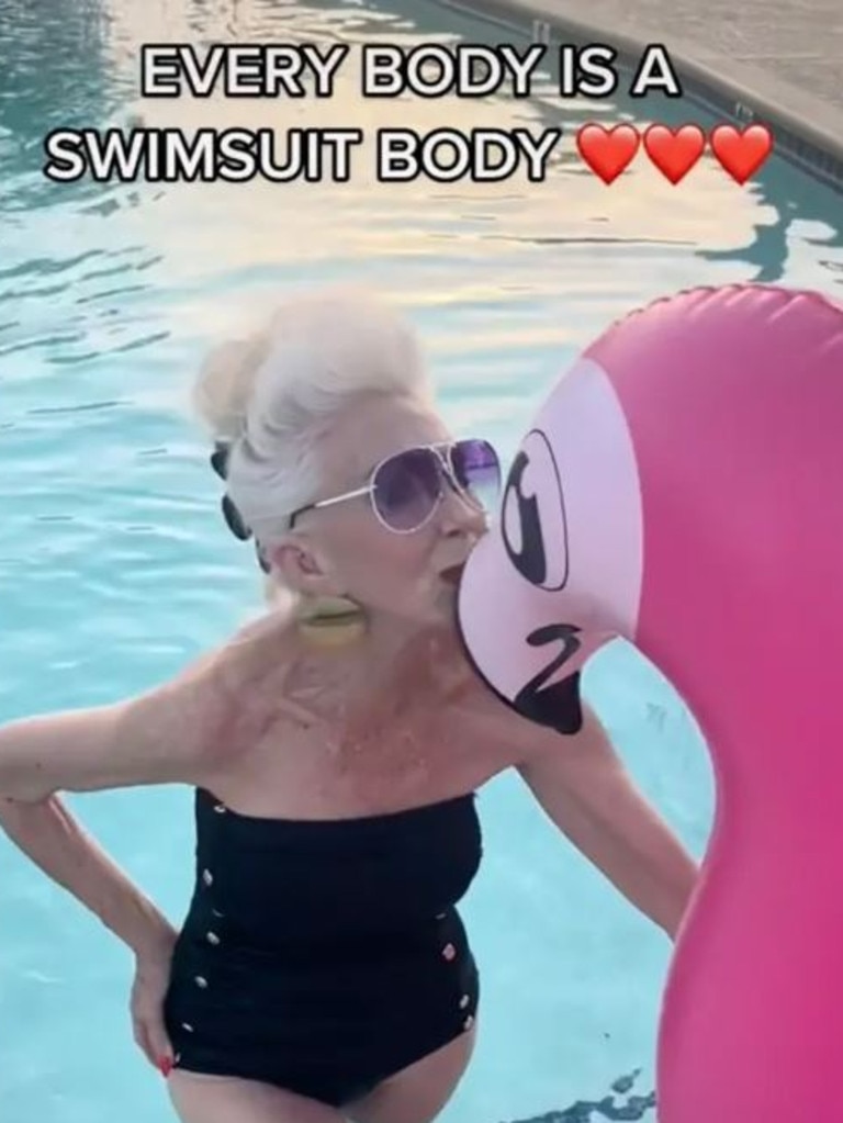 She posted a viral clip that showed her swimwear, ranging from bikinis to one-pieces. Picture: TikTok