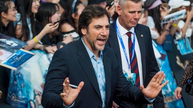 Actor Javier Bardem arrives for the world premiere of Disney movie "Pirates of the Caribbean: Dead Men Tell No Tales" in Shanghai. Photo: AFP PHOTO / Johannes EISELE