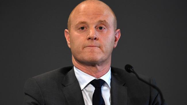 CBA chief Ian Narev said there was ‘nowhere to hide’ as the CBA board responded to the allegations buffeting the bank. Picture: AFP