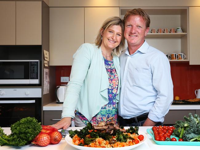 Cooking for Chemo launch of recipes with former My Kitchen Rules contestants Mel and James Maddock of Hobart.