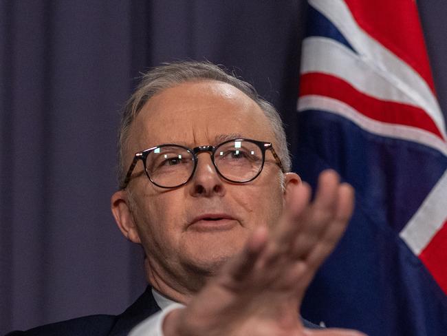 Prime Minister Anthony Albanese revealed the AUKUS details earlier this month. Picture: NCA NewsWire / Gary Ramage