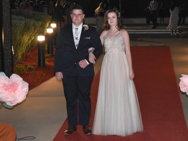 Jayden O'Dea and Emily Holden at Assumption College Warwick formal