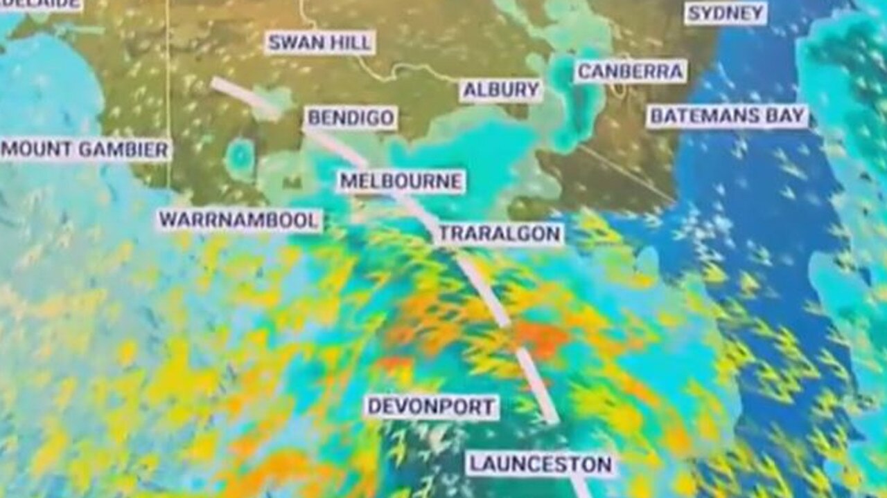 A cold front is expected to bring icy temperatures and rain to Australia’s southern states on Sunday and over the weekend. Picture: Sky Weather