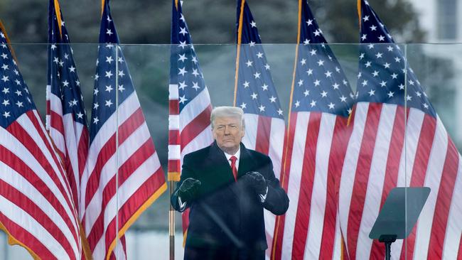 US president Donald Trump speaks to supporters from The Ellipse near the White House in Washington, DC on January 6, 2021. Picture: Brendan Smialowski/AFP)